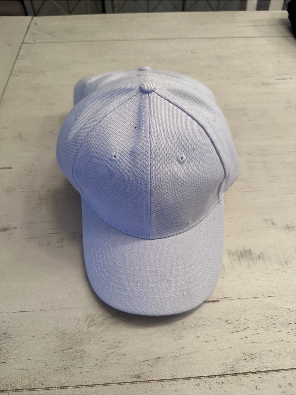 Source Unknown White Baseball Cap Pack - Plain Solid Color
